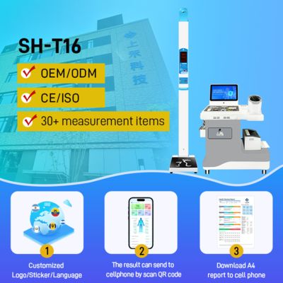 Interactive Health Kiosk with Weighing Scales Providing Customizable Health Assessments Machine