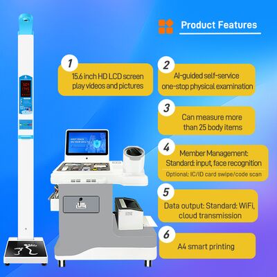 Medical Kiosk Self-Service Health High Quality Full Body Checking Health Screening Kiosk Machine