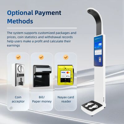 Commercial Outdoor Coin Operated Weighing Scale Body Composition Fat Scale Height and Weight Balance Operad OEM BMI