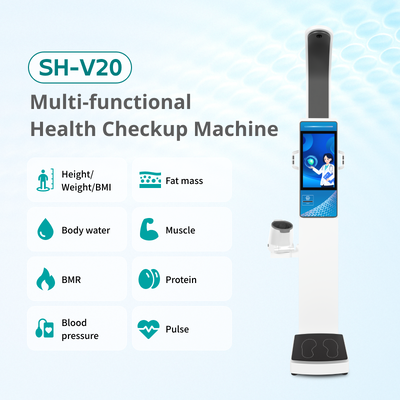 Advanced 19 Inch Android Advertising Multi Parameters Health Kiosk BMI Machine Body Height Weight Scale for Hospital