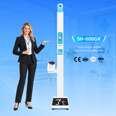 Medical Weight Scale with Height and Health Measurement Ultrasonic Height Weight Blood Pressure Measuring Device