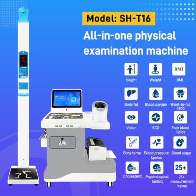 Medizinischer Gesundheitskiosk One-Stop-Selbstbedienungs-Ganzkörperkontrollstation mit Telemedizinfunktionen Blutdruckkiosk aus Stahl