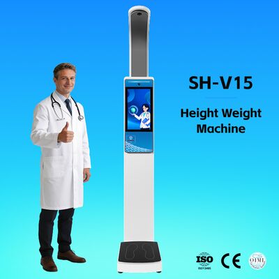 Höhe Gewichtsskala BMI LCD Intelligenter Bildschirm Thermodrucker Elektronischer Bericht Herzfrequenz Apotheke OEM