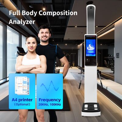 Intelligente 19-Zoll-Körperanalysewaage mit 8 Elektroden und großem LCD-Display für Fitnesscenter