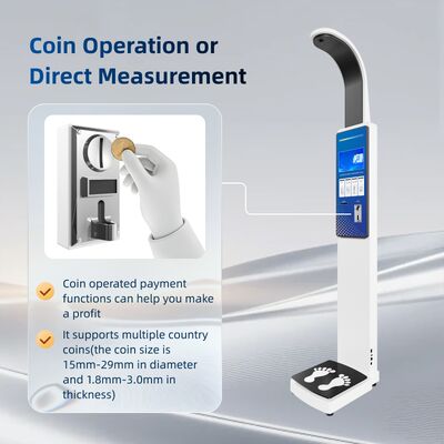 Kommerzielle Outdoor-Münzwaage, Körperzusammensetzung, Fettwaage, Körpergröße und Gewichtsbalance, Operad OEM BMI